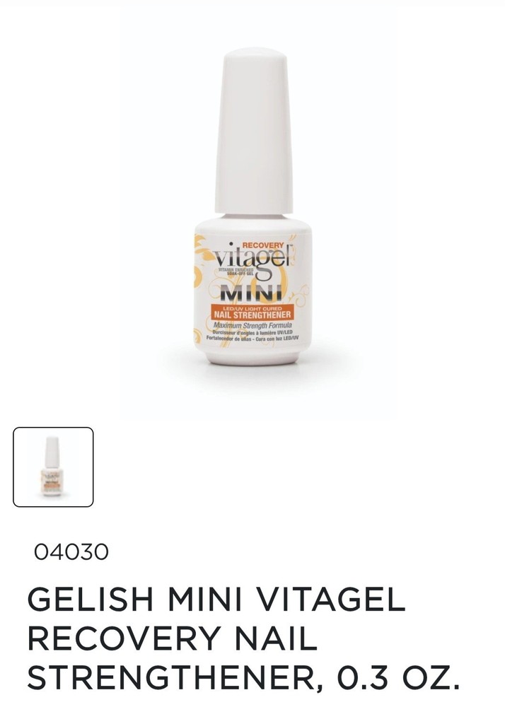 (2) PACK! GELISH LED/UV Cured Nail Strengthener 0.3 oz- “RECOVERY”