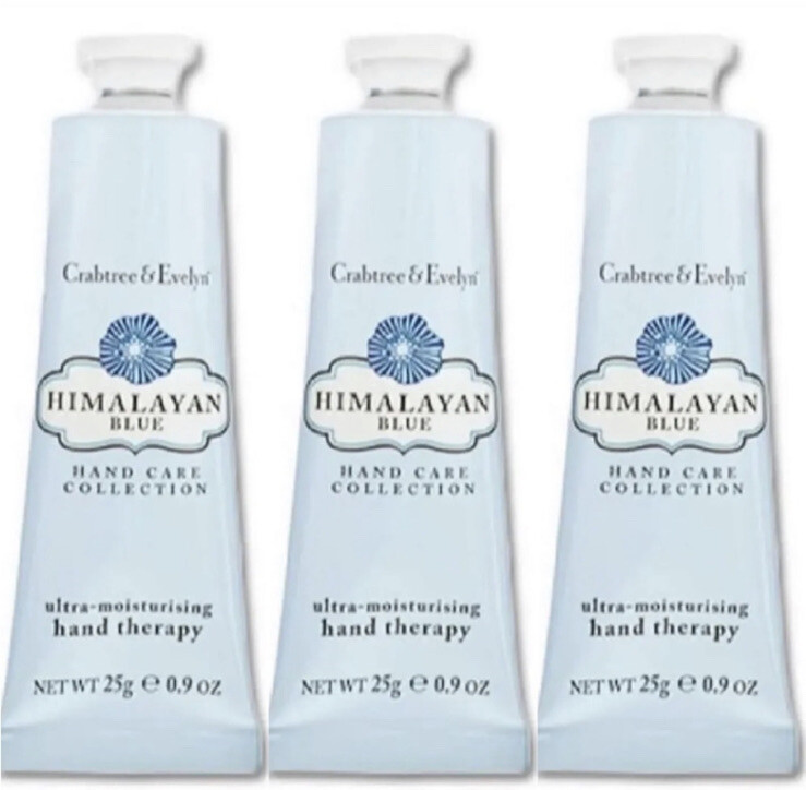 Crabtree & Evelyn HIMALAYAN BLUE Ultra Moisturising Hand Therapy .9 oz X 3