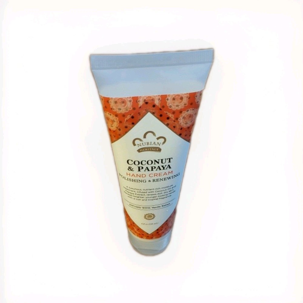 Nubian Heritage Hand Cream Coconut Papaya 4 fl oz 118 ml Cruelty-Free