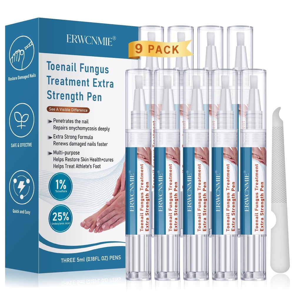 Toenail Fungus Treatment Extra Strength, Fungi 0.02 Fl Oz (Pack of 9), 9pcs