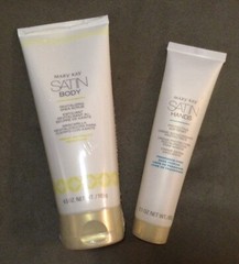 Mary Kay Satin Hands PROTECTING SOFTENER 2.1 oz & Satin Body Scrub 6.5 Oz NEW