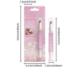 2-In-1Cuticle Oil Pusher Pen, Ceramic Cuticle Oil Cuticle Pusher Nail Oil Pen fo