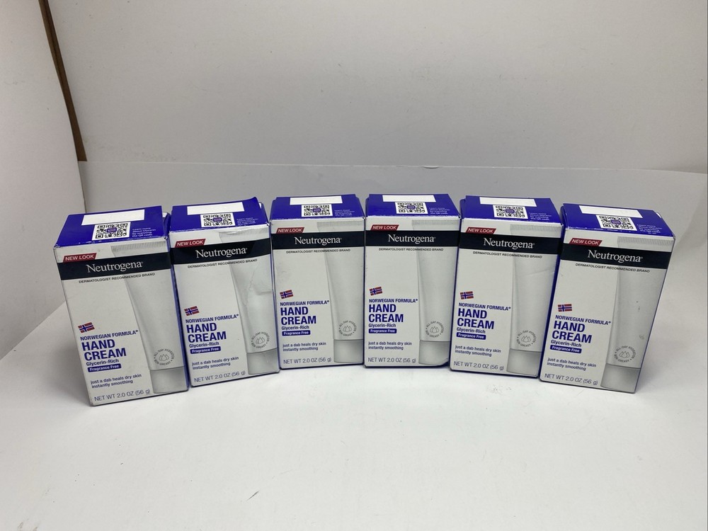 LOT of 6 Neutrogena Hand Cream Norwegian Formula Fragrance Free 2oz Each