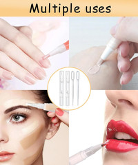 6 Pcs 3Ml Empty Cuticle Oil Pen with 4 Pcs Transfer Pipettes – Transparent Nail