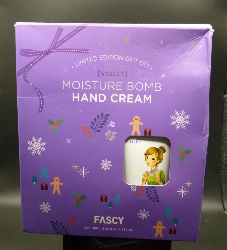 Fascy ~ Moisture Bomb Hand Cream ~ Violet~ 2 Piece Gift set ~ New ~Read Listing