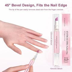 Ceramic Cuticle Pusher & Oil Pen – 2PC Gentle 0.07 Fl Oz – Pack of 2