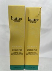 (2) butter London so buff hand & foot polish with glycolic acid. 1.48 Oz NIB