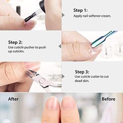 Easkep Cuticle Trimmer, Pusher & Remover – Stainless Steel Manicure Tools