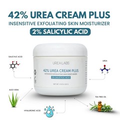 UREA LABS 42% Urea Cream with 2% Salicylic Acid for Dry 4 Ounce (Pack of 1)