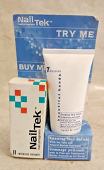 Nail Tek II Intensive Therapy Strengthener & Foaming Skin Polish NOS READ 0.5 oz