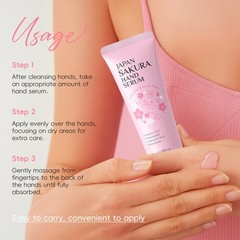 1PCS Hand Serum Fast-Absorbing 50ml Non-sticky Sakura Scented Hydrating