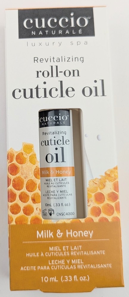 Cuccio Natural Revitalizing Roll-On Cuticle Oil Milk & Honey Rollerball 0.33floz