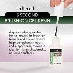 IBD 5 Second Brush On Nail Glue Gel Resin – 0.20 Fl Oz (Pack of 3),