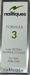 Nailtiques Formula 3 Nail Protein for Hard, Brittle Nails, 0.5 oz.