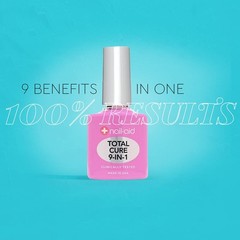 Nail-Aid Total Cure 9-in-1 Nail Strengthener – 0.55 Fl Oz (Pack of 1), Clear