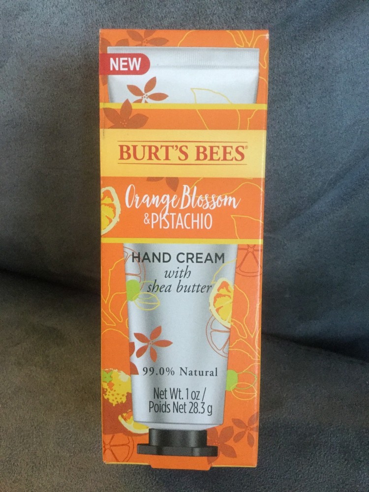 BURT’S BEES ORANGE BLOSSOM & PISTACHIO HAND CREAM W/ SHEA BUTTER 1 OZ – NEW
