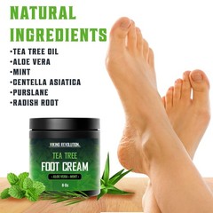 Viking Revolution Tea Tree Foot Cream for Dry Cracked 8 Ounce (Pack of 1)