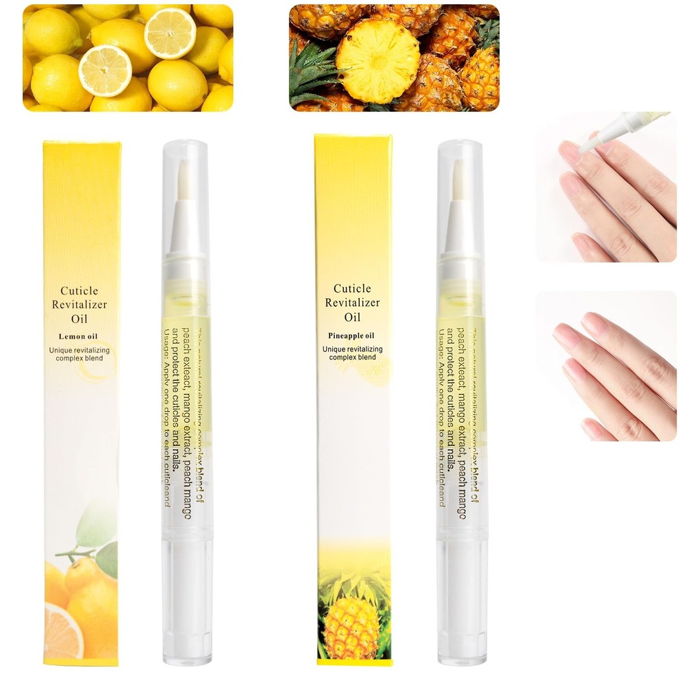 2PCS Cuticle Oil Pens for Nail Care,Cuticle Revitalizer Oil Pen with Soft Bru…
