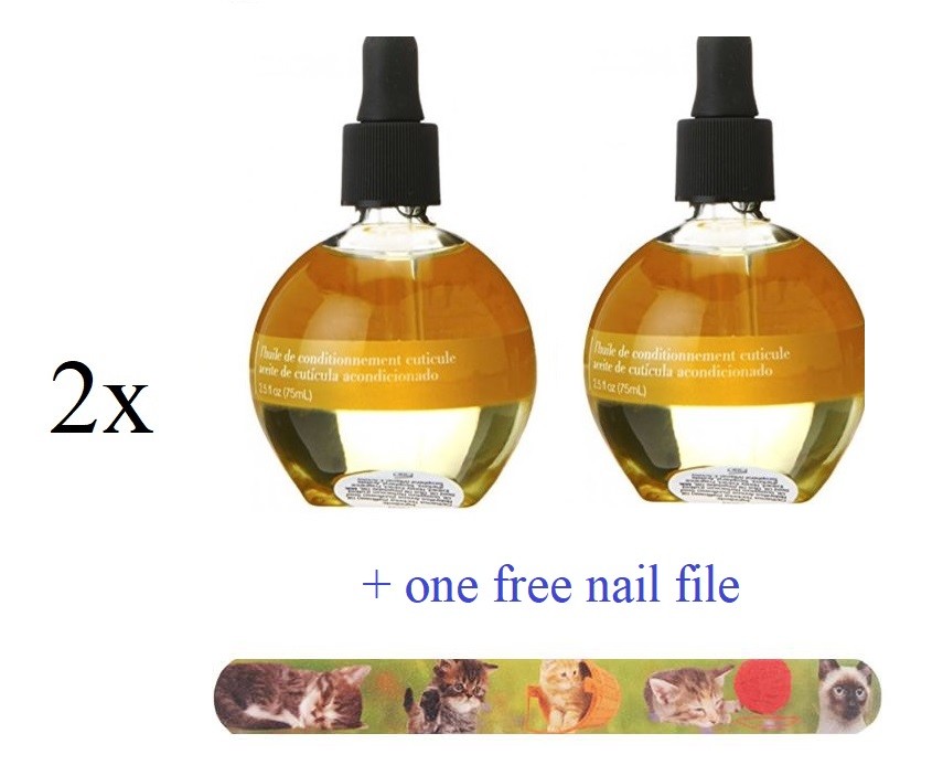 Cuccio Revitalize Cuticle Oil, Milk & Honey, 2.5 Ounce (2x bottles & Free GIFT)