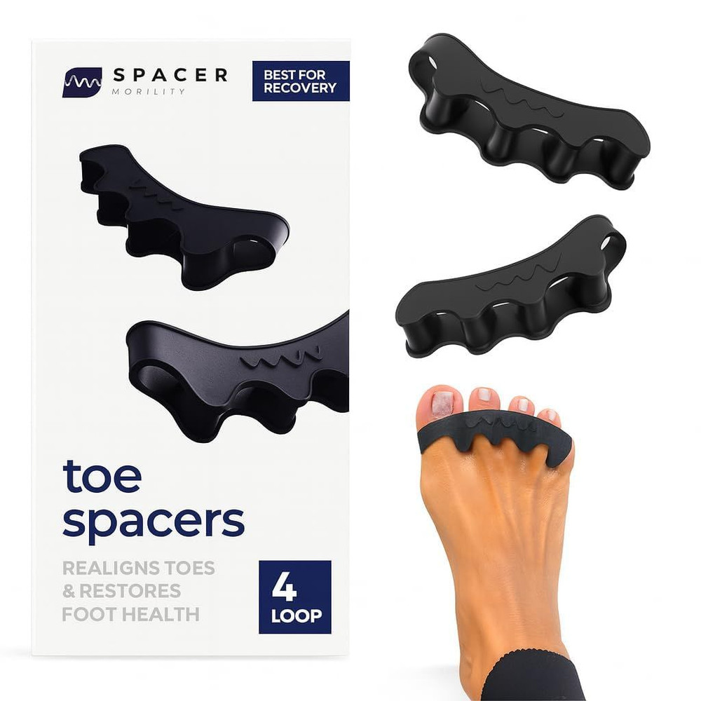 The Toe Spacer from Mobility, Recovery the Ground 4-Loop, Black