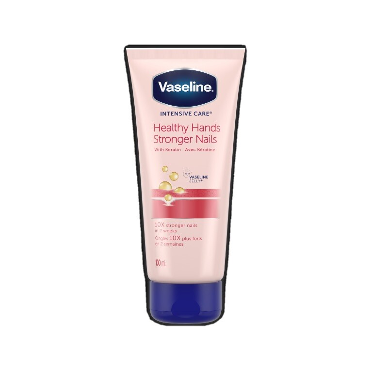 New Vaseline Intensive Care Healthy Hands Stronger Nails Lotion Keratin 3 oz