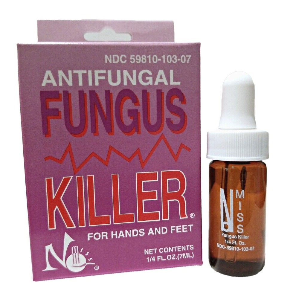 No Miss Antifungal Fungus Killer for hands and feet 1/4 fl.oz. 7ml New Bottle