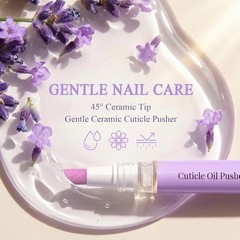 2-in-1 Cuticle Oil Pusher Pen,2026 New Ceramic Cuticle Pusher Oil Pen,Ceramic Cu