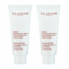2 PCS Clarins Hand and Nail Treatment Cream 100ml x2= 200ml Hands Nails #381_2