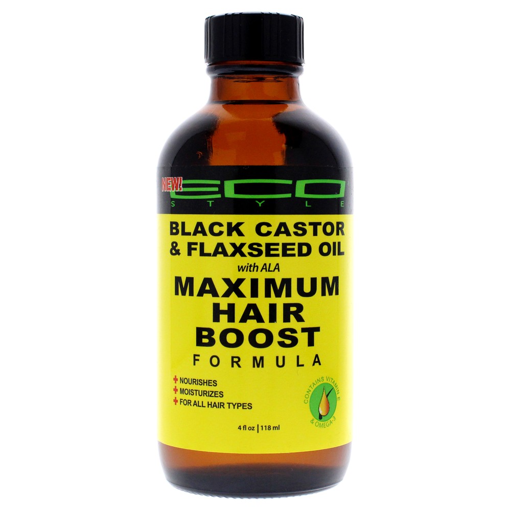 Eco Style Maximum Hair Growth Oil – Black Castor And Flaxseed for Unisex – 4 oz