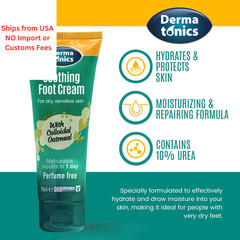 Dermatonics Soothing Foot Cream – 10% Urea w/Colloidal 2.37 Fl Oz (Pack of 1)