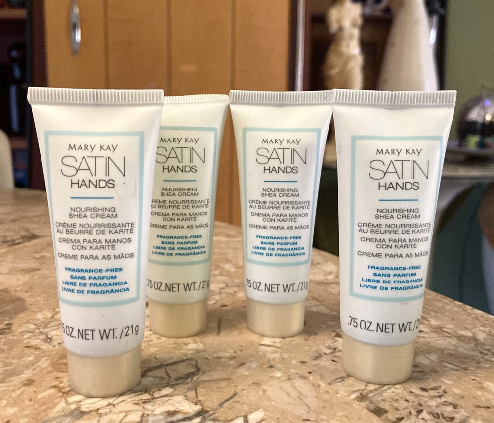 MARY KAY SATIN HANDS Shea Cream WHITE TEA & CITRUS .75 oz *LOT OF 4
