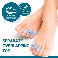 Povihome 10 Pack Pinky Toe Separator and 10 Count (Pack of 1), Blue