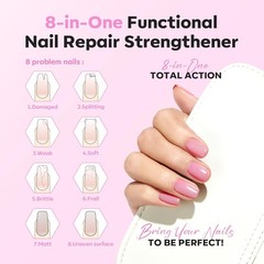 modelones Nail Strengthener 0.34 Fl Oz (Pack of 1), A6-Jelly Purple Pink