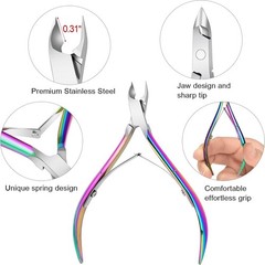 4 Pas Cuticle Nipper, Premium Stainl Steel Cuticle Trimmer for