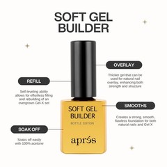 Aprés Soft Gel Builder in a Bottle, 0.5 Fl Oz (Pack of 1), Clear