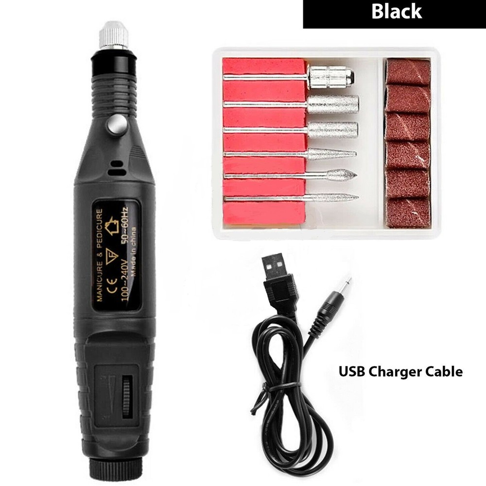 Electric Nail Drill Bits 12File Tool Set Machine Art Manicure Pen Shaper
