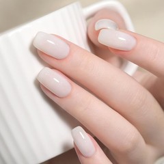 modelones Nail Strengthener 0.51 Fl Oz (Pack of 1), Milky White & Nude Pink