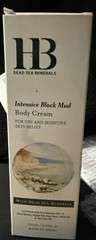 HB Dead Sea Minerals Intensive Black mud Body Cream Dry Sensitive Skin Relief
