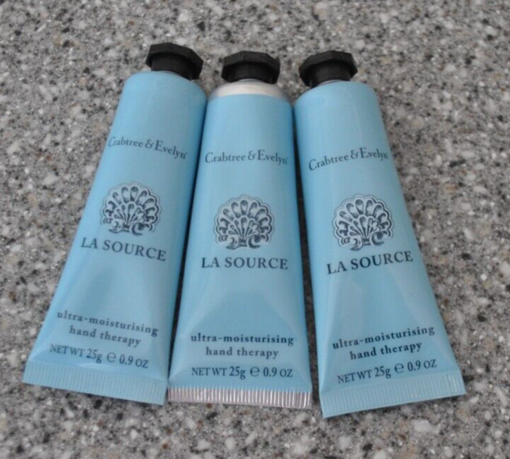 3~Crabtree & Evelyn Travel Size HAND Therapy LA SOURCE 0.9 ea New / Older Stock