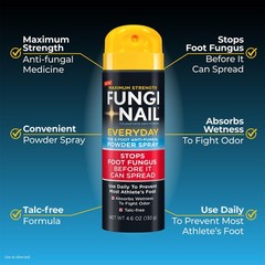 Fungi-Nail Everyday Anti-Fungal Powder Spray, 4.6oz, 4.6 Ounce (Pack of 1)