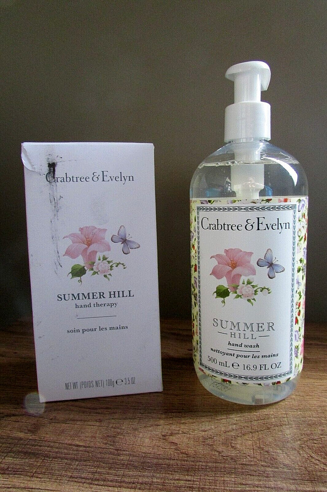 2pc Crabtree & Evelyn SUMMER HILL Ultra-therapyHand Cream & hand wash