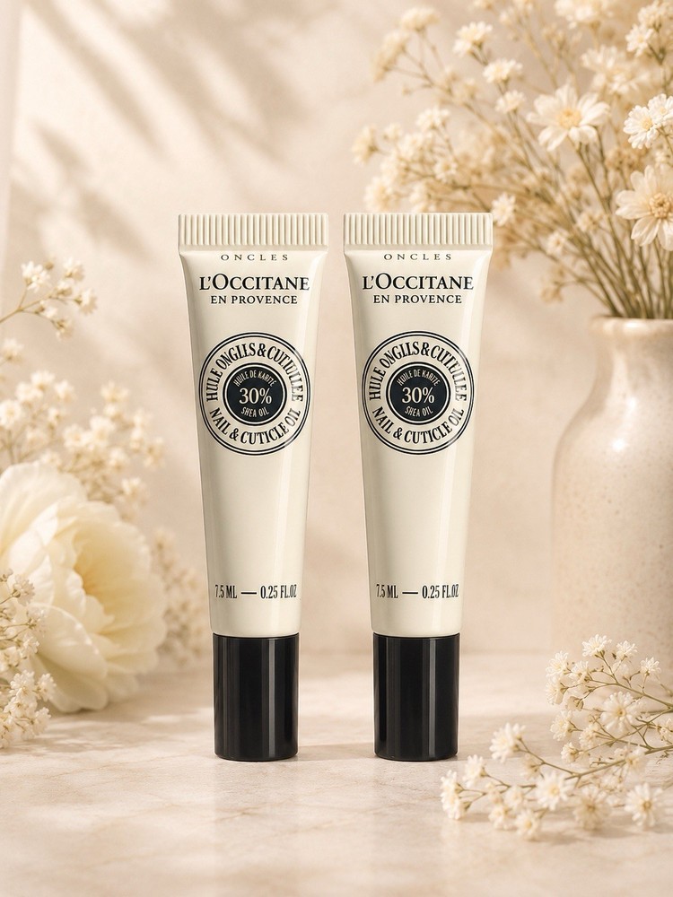 2 L’Occitane Shea Nail & Cuticle Oil 30% Shea Oil 7.5ml / 0.25 fl oz France