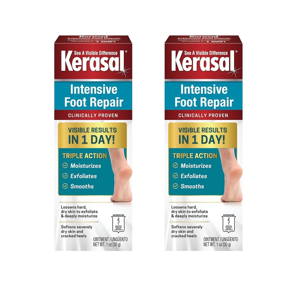 Kerasal Intensive Foot Repair Skin Healing Ointment for Cracked Heels pack of 2