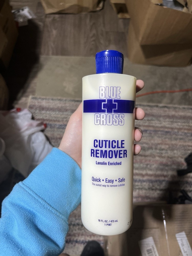 Blue Cross Cuticle Remover 16 fl oz (473 mL) Lanolin Enriched – Quick Easy Safe
