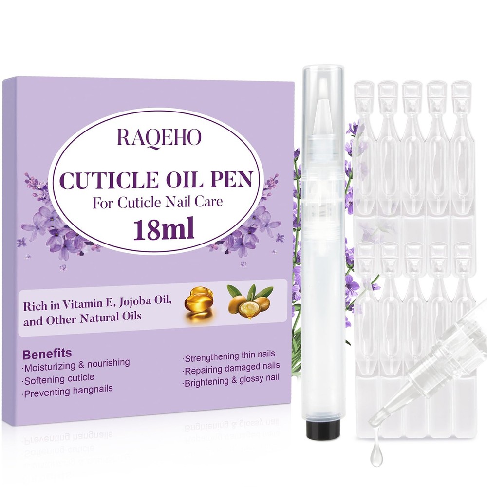 RAQEHO Refillable Cuticle Oil Pen – 1 Empty Nail 0.06 Fl Oz (Pack of 10)