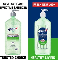 Germ-X Hand Sanitizer Gel with Aloe and Vitamin E | Moisturizing | No Rinse Form