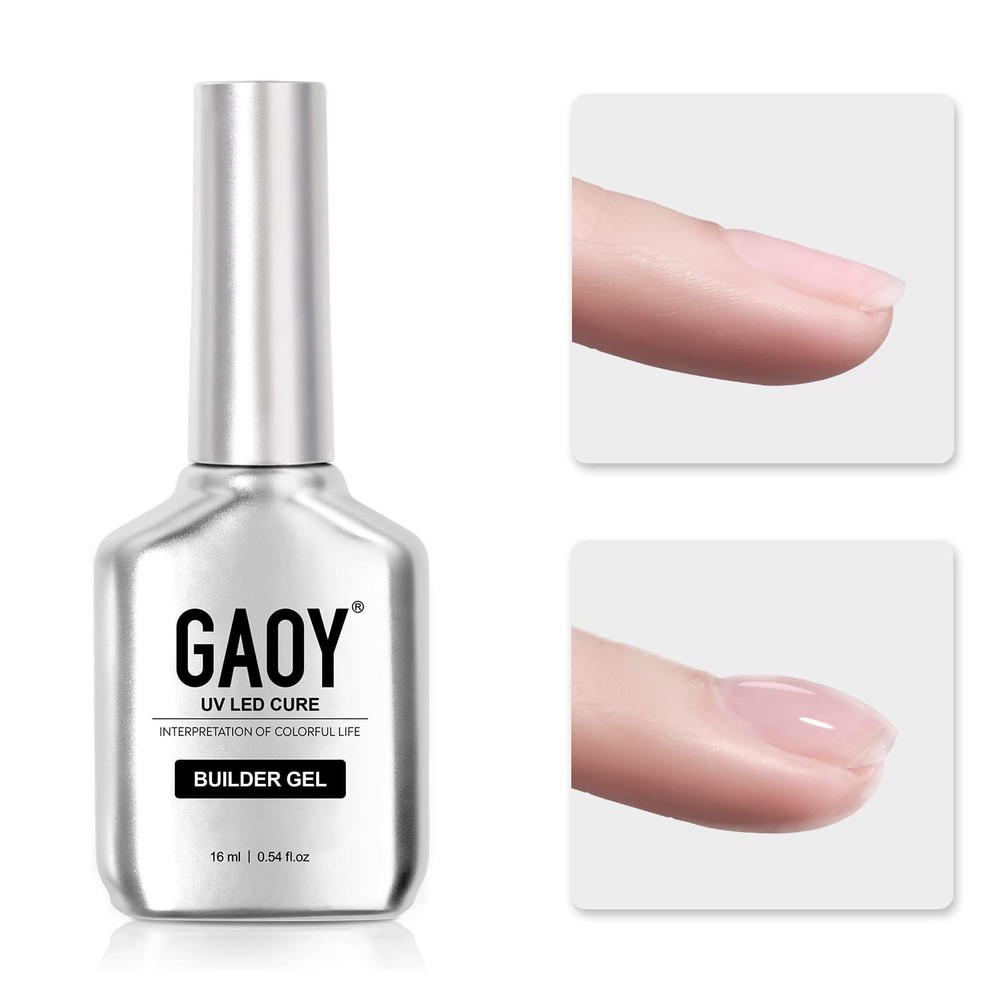 GAOY Clear Builder Gel for Nails, 16ml Nail Strengthener in a Bottle, Nail Exten