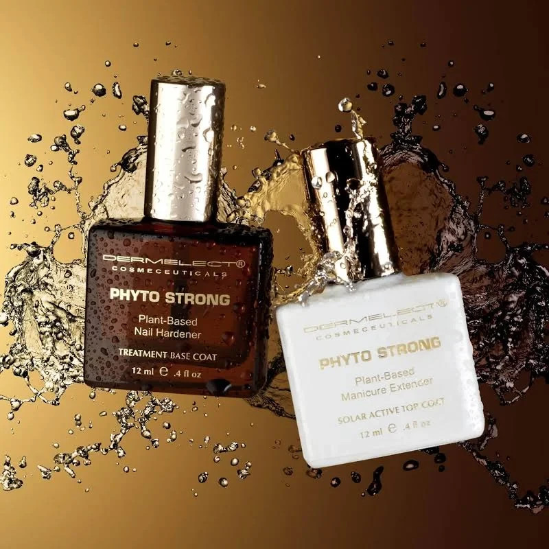 Der Me Lect Dermelect Top Coat and Base Coat Nail Strengthener Duo
