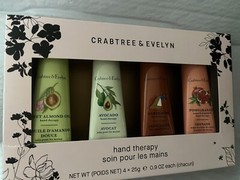 CRABTREE&EVELYN GIFT SET 4PIECES HAND THERAPY GARDENERS,AVOCADO,ALMON 0.9OZ EACH