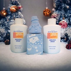 Avon Holiday Ornament Soap + Avon Skin-So-Soft Anti-Itch Refill Spray Bottles